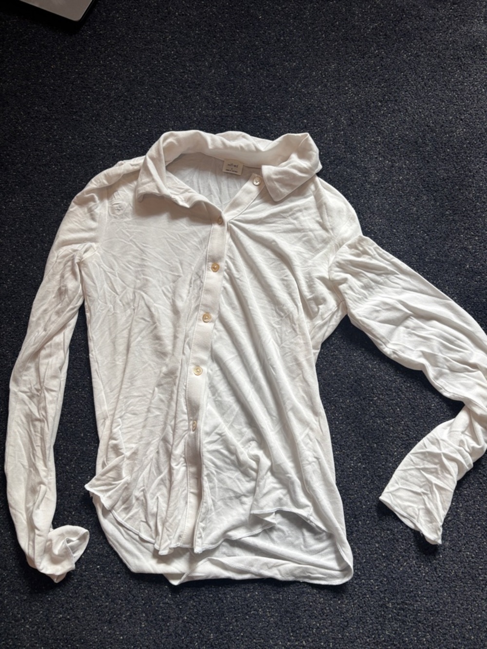 Wilfred Cream Lightweight Button-Front Blouse